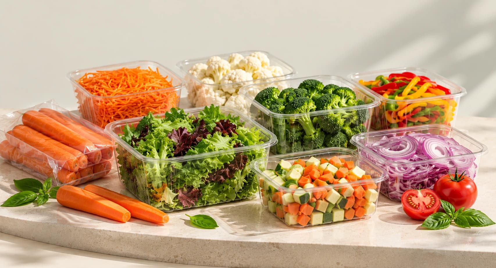 Ready-to-cook vegetables prepared for UAE kitchens